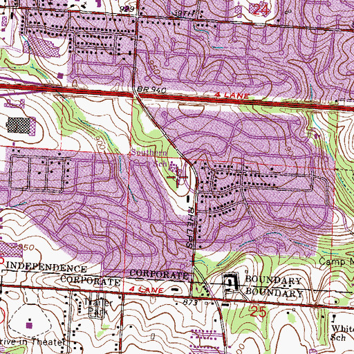 Topographic Map of William Southern Elementary School, MO