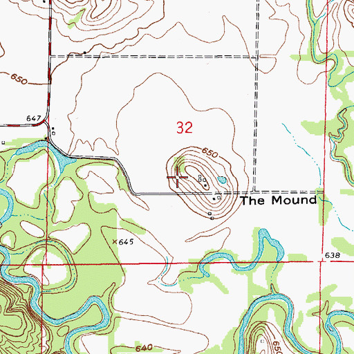 Topographic Map of The Mound, MO