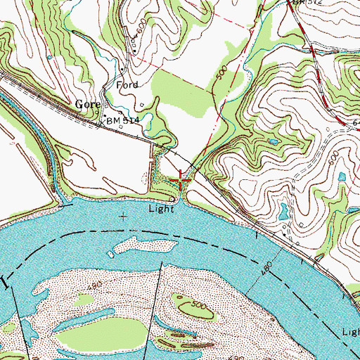 Topographic Map of Cullum Branch, MO