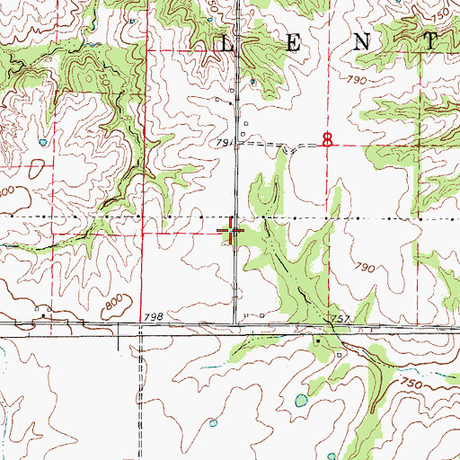 Topographic Map of Mount Olive School (historical), MO