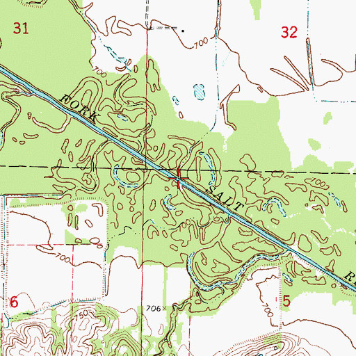 Topographic Map of Sink Branch, MO