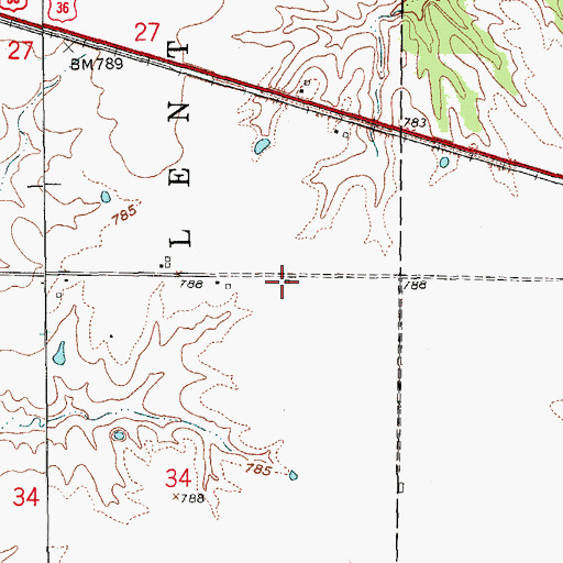 Topographic Map of West School (historical), MO