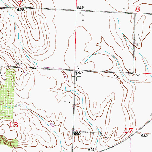 Topographic Map of Taylor School (historical), MO