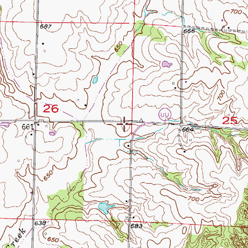 Topographic Map of Scribner School (historical), MO