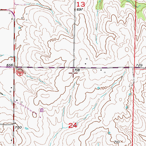 Topographic Map of Brumall School (historical), MO