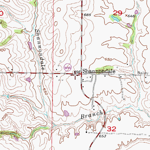 Topographic Map of Nordmeyer School (historical), MO