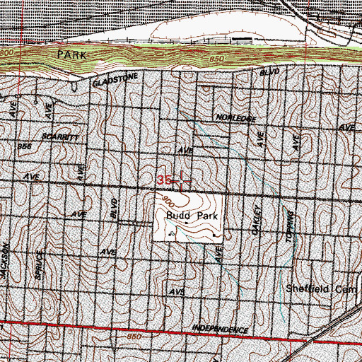 Topographic Map of Holy Cross Church, MO