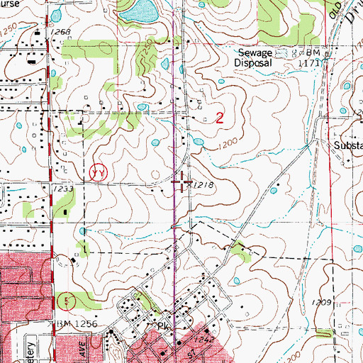 Topographic Map of Keck School (historical), MO