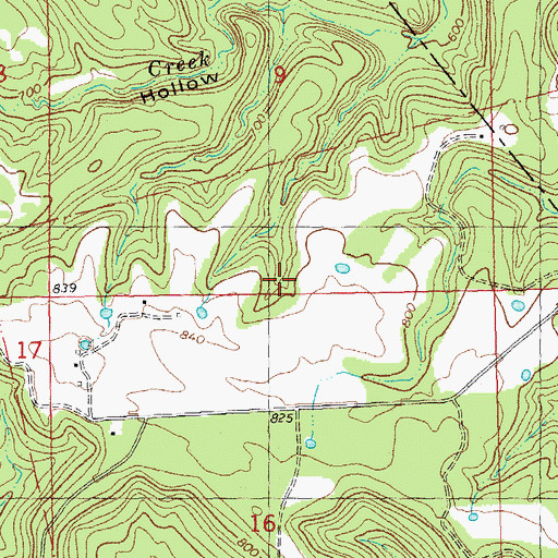 Topographic Map of Bliss School (historical), MO