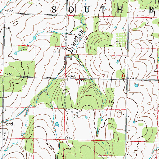 Topographic Map of Kelly School (historical), MO