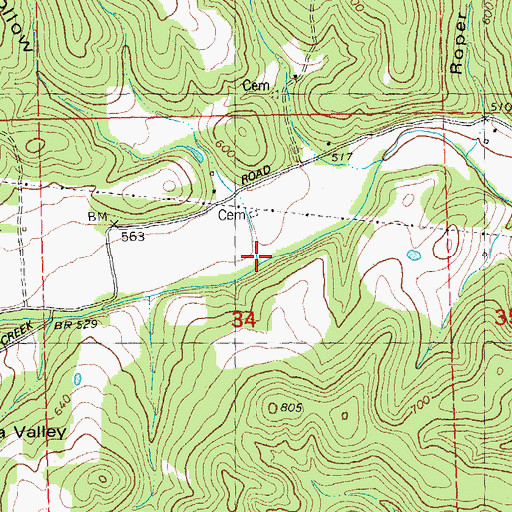 Topographic Map of Herzog Hollow, MO