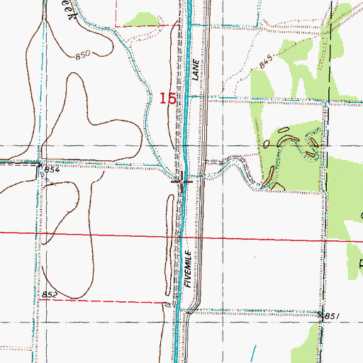 Topographic Map of Old Channel Little Tarkio Creek, MO