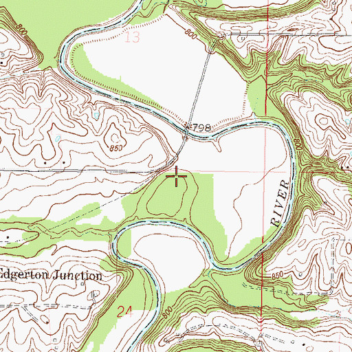 Topographic Map of Junction Lake (historical), MO