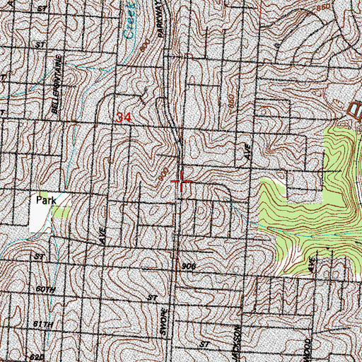 Topographic Map of Swope (historical), MO