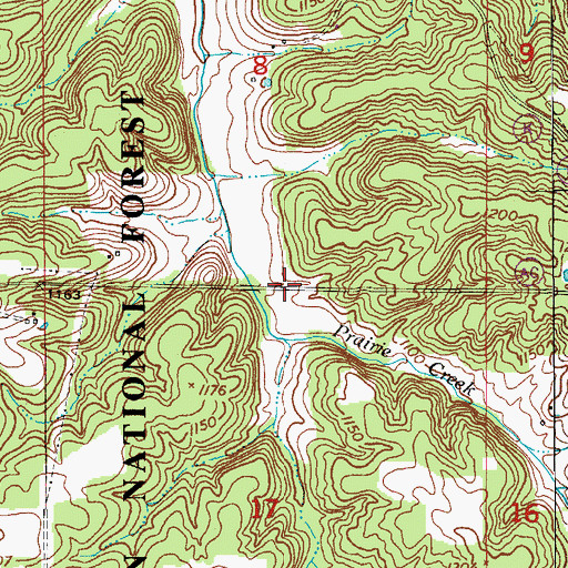 Topographic Map of Celeste (historical), MO