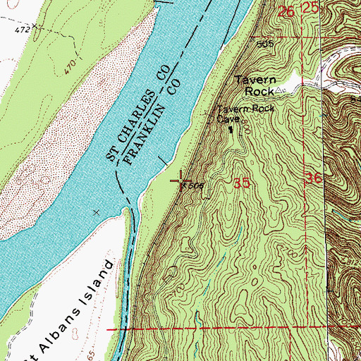 Topographic Map of Pillman (historical), MO
