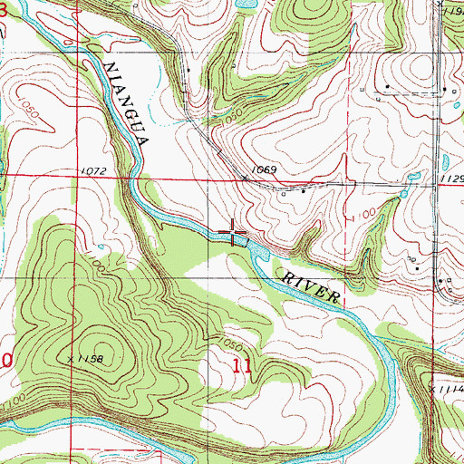 Topographic Map of Gaunt Ford (historical), MO
