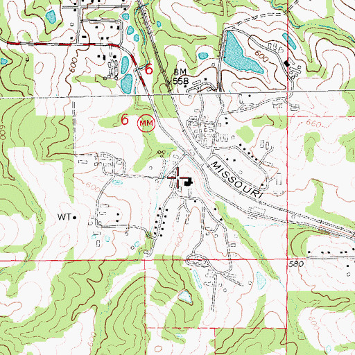Topographic Map of Purina Farm, MO