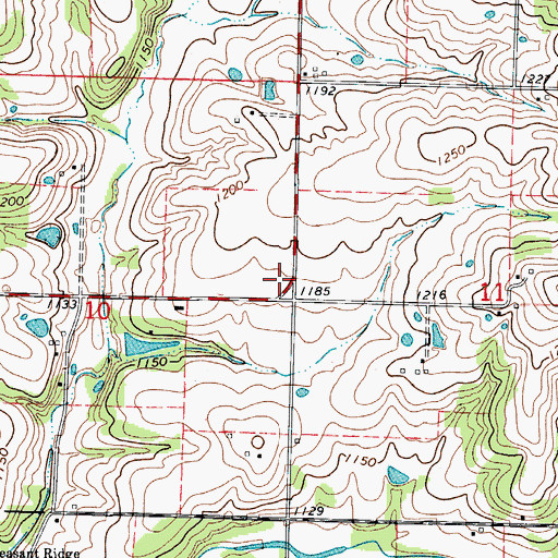 Topographic Map of Old Goss School (historical), MO
