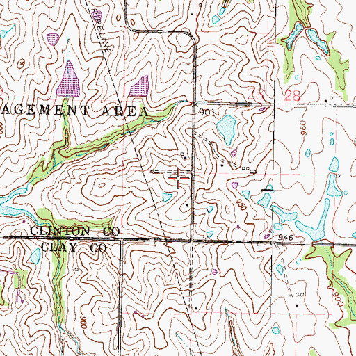 Topographic Map of Prairie Point School (historical), MO