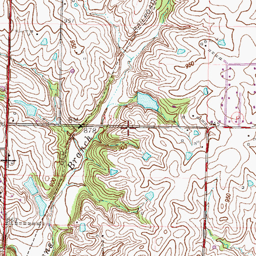 Topographic Map of Rocky Point School (historical), MO