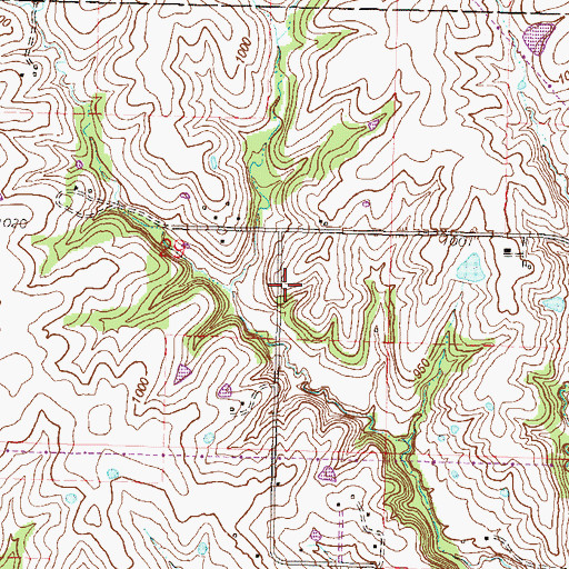 Topographic Map of Bell School (historical), MO