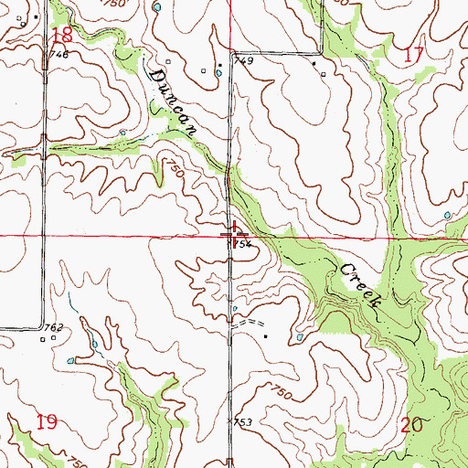 Topographic Map of Combs School (historical), MO