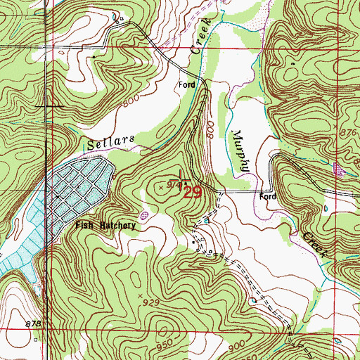 Topographic Map of Gibson School (historical), MO
