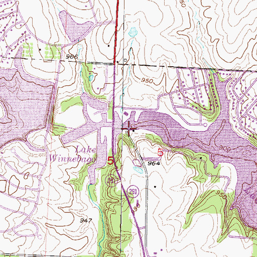 Topographic Map of Richlawn (historical), MO