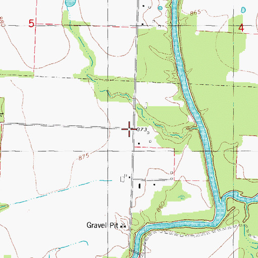 Topographic Map of Georgia City, MO