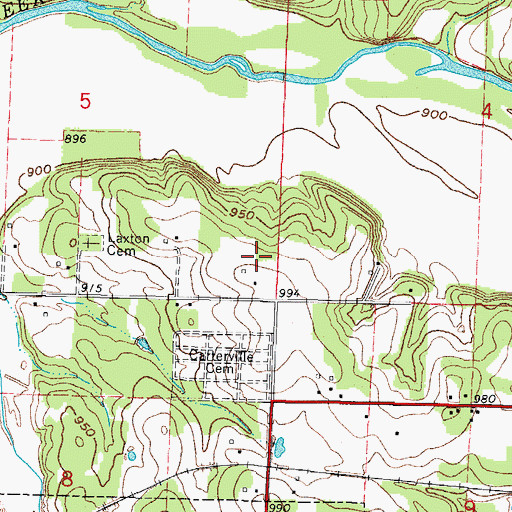Topographic Map of Lakeside School (historical), MO