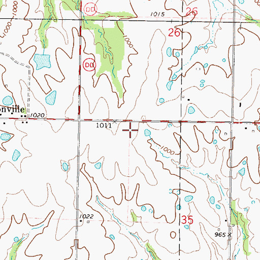 Topographic Map of Wagy School (historical), MO