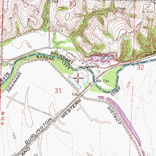 Topographic Map of Federal Transient Camp (historical), MO