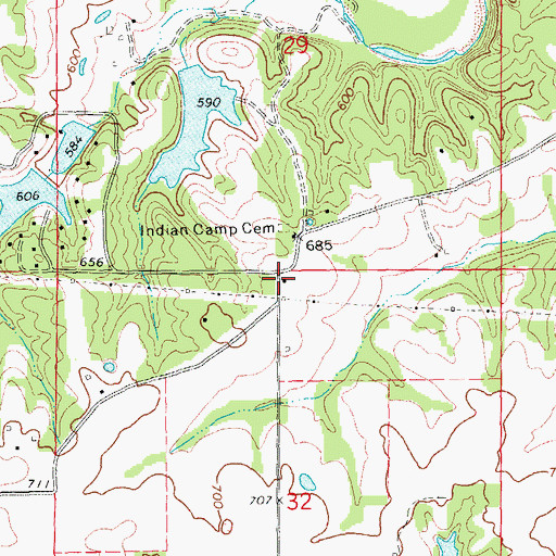 Topographic Map of Koelling School (historical), MO