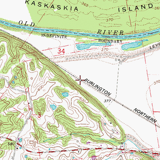 Topographic Map of Perryville Junction (historical), MO