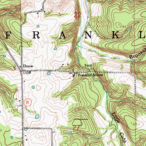 Topographic Map of Franklin School, MO