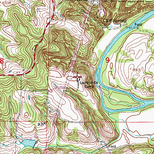 Topographic Map of Laclede County Camp, MO