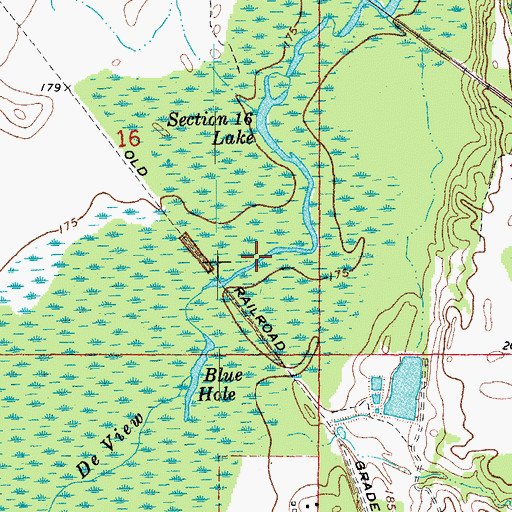 Topographic Map of Section 16 Lake, AR