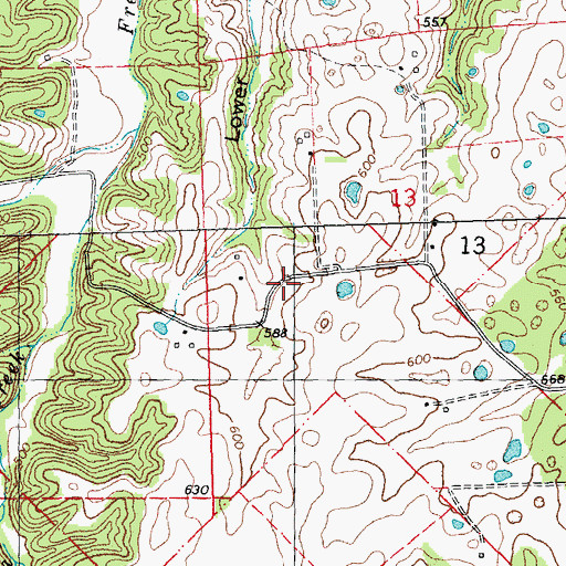 Topographic Map of Kehl School (historical), MO