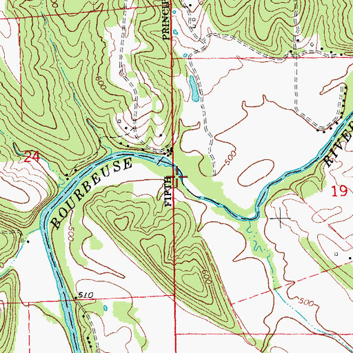 Topographic Map of Pohlman Mill, MO