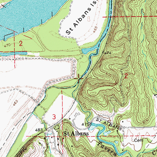 Topographic Map of Tavern Creek, MO