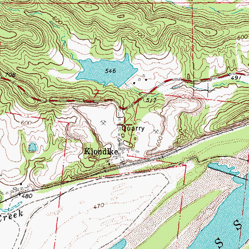Topographic Map of Tavern Rock Quarry, MO