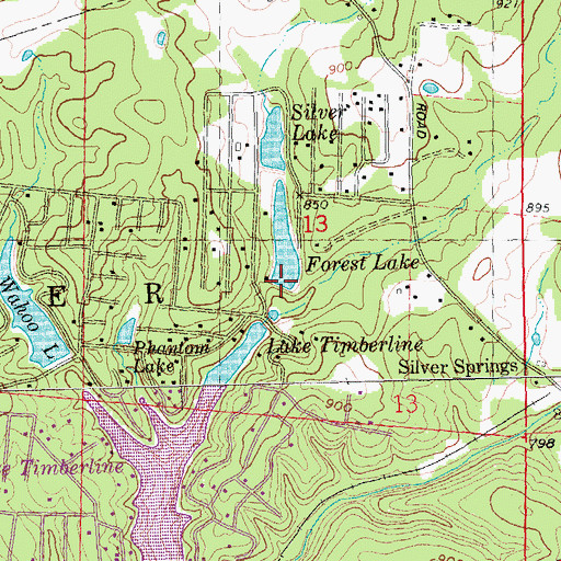 Topographic Map of Forest Lake, MO