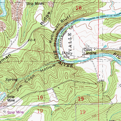 Topographic Map of Jim Coon Hollow, MO