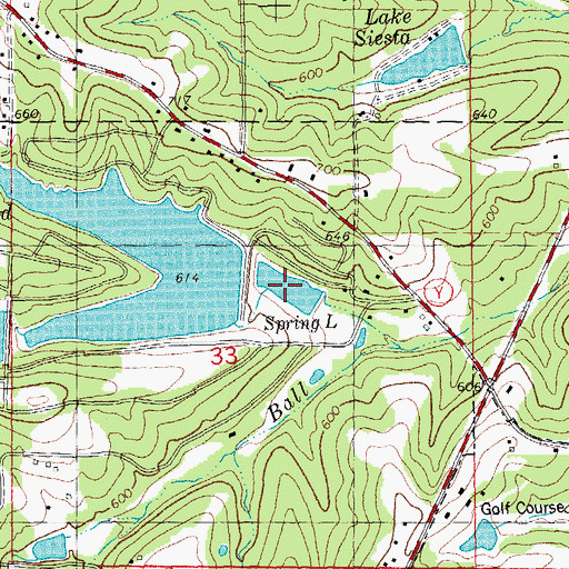 Topographic Map of Spring Lake, MO