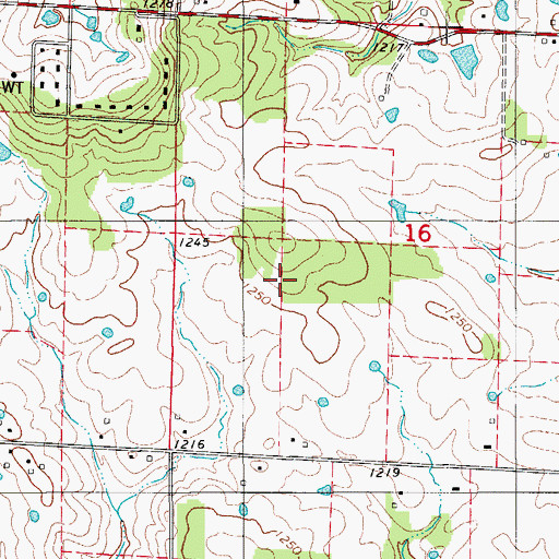 Topographic Map of Laclede County, MO