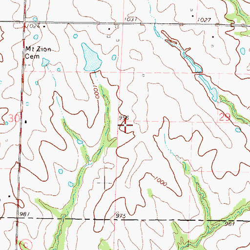 Topographic Map of Block Air Village Airport, MO