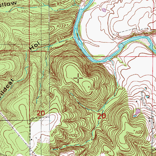 Topographic Map of Matzie Airport, MO