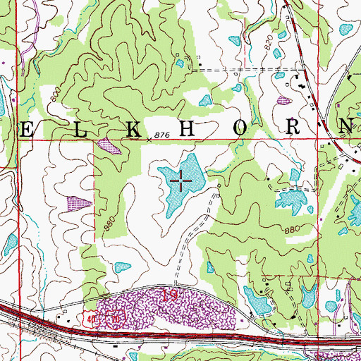 Topographic Map of Stein Lake, MO