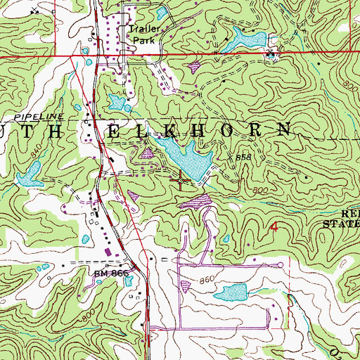 Topographic Map of Dogwood Lake Dam, MO